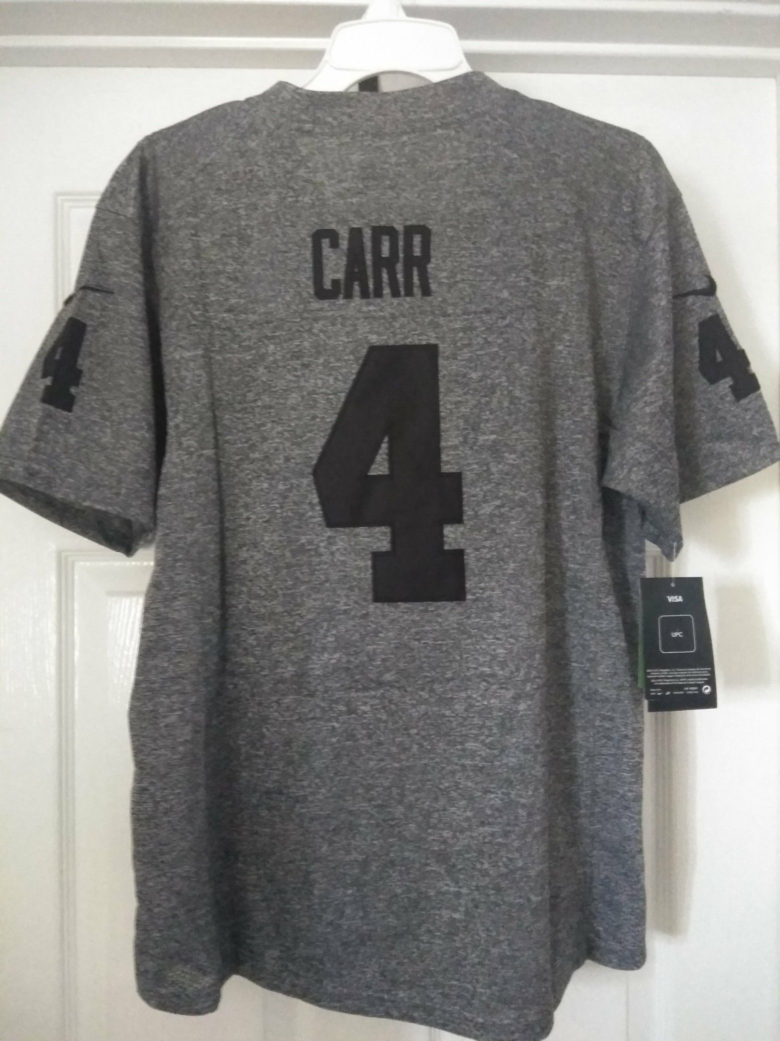 Raiders Women's Carr Gray Rare one of a kind jersey
