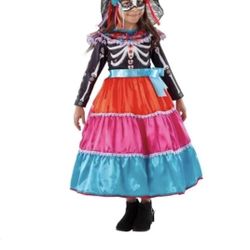 Tee-Tot Halloween girls 7-8 Dia de Muertos Costume New 