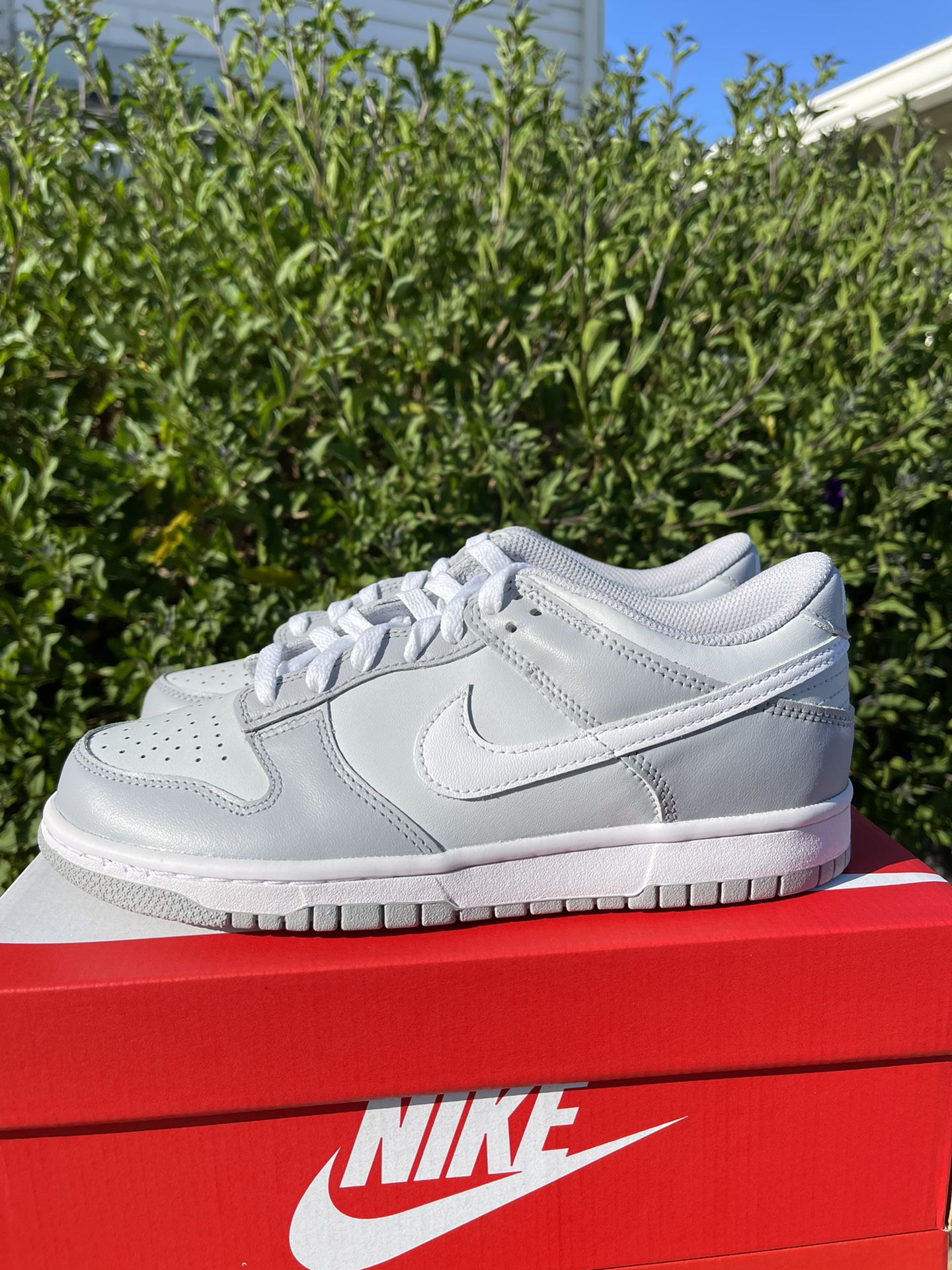 NEW Nike Dunk Low Pure Platinum Two Tone Grey DH9765-001 GS Size 6.5Y & 7Y
