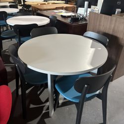 Round Table, Dining Chairs, Center Table 
