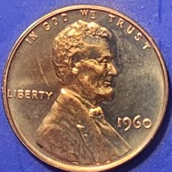 1960 No Mint Mark Lincoln Penny, MS 66 A Great Coin For Your Collection!!