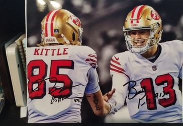 Brock Purdy  -  George Kittle Autographed Photo Reprint