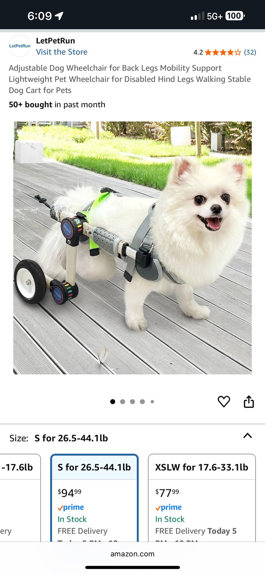 Pet Wheelchair for Mobility