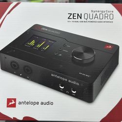 Antelope Audio Zen Quadro Synergy Core — 4-Channel Dual USB-C Bus Powered Audio Interface w/Discrete Preamps, Real-Time DSP+FPGA Effects & Compatibili
