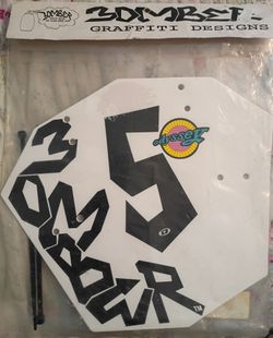 BOMBER Graffiti Designs Number Plate Mid School BMX