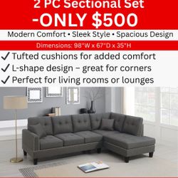 2 Pc Sectional Set