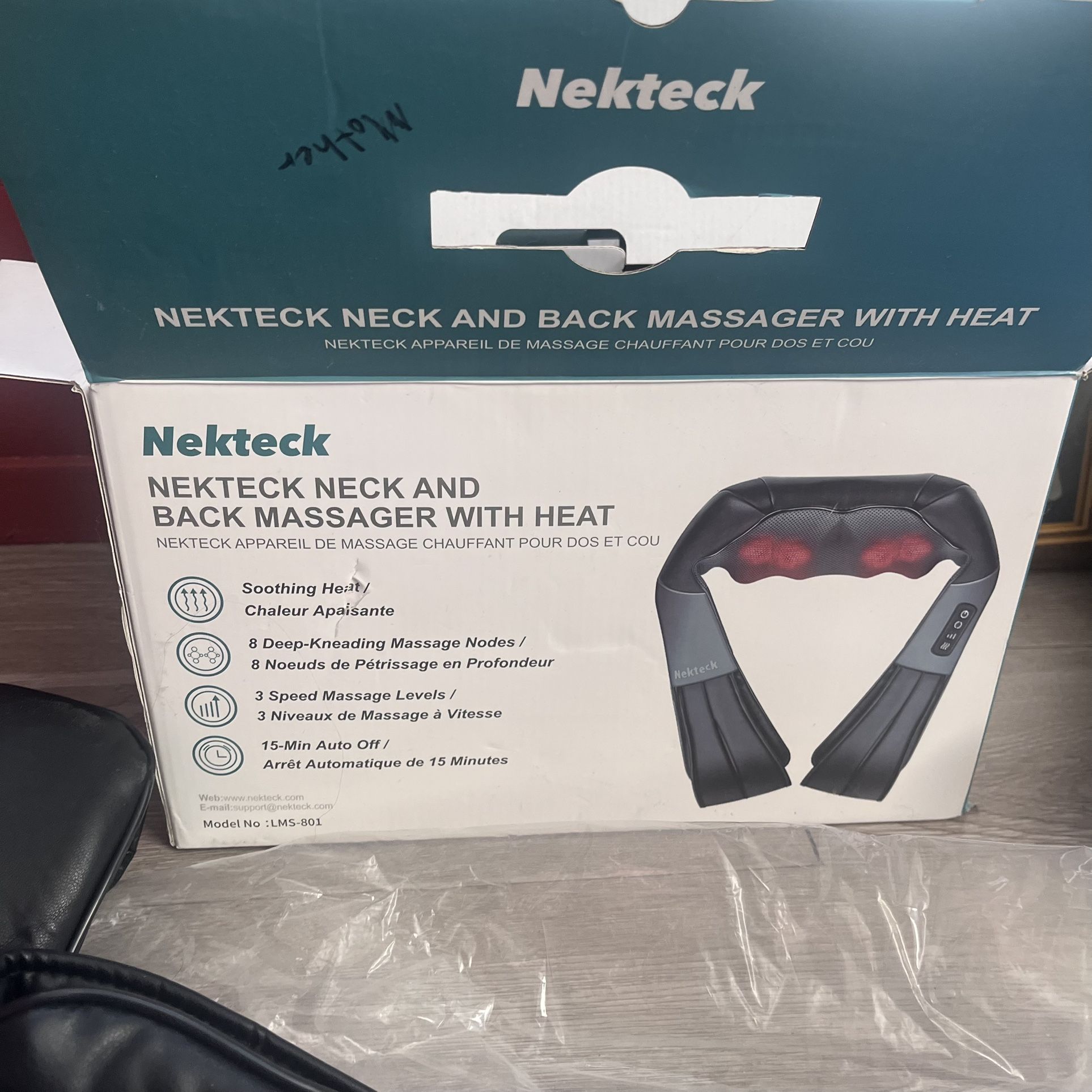 Nekteck Neck And Back Massager With Heat