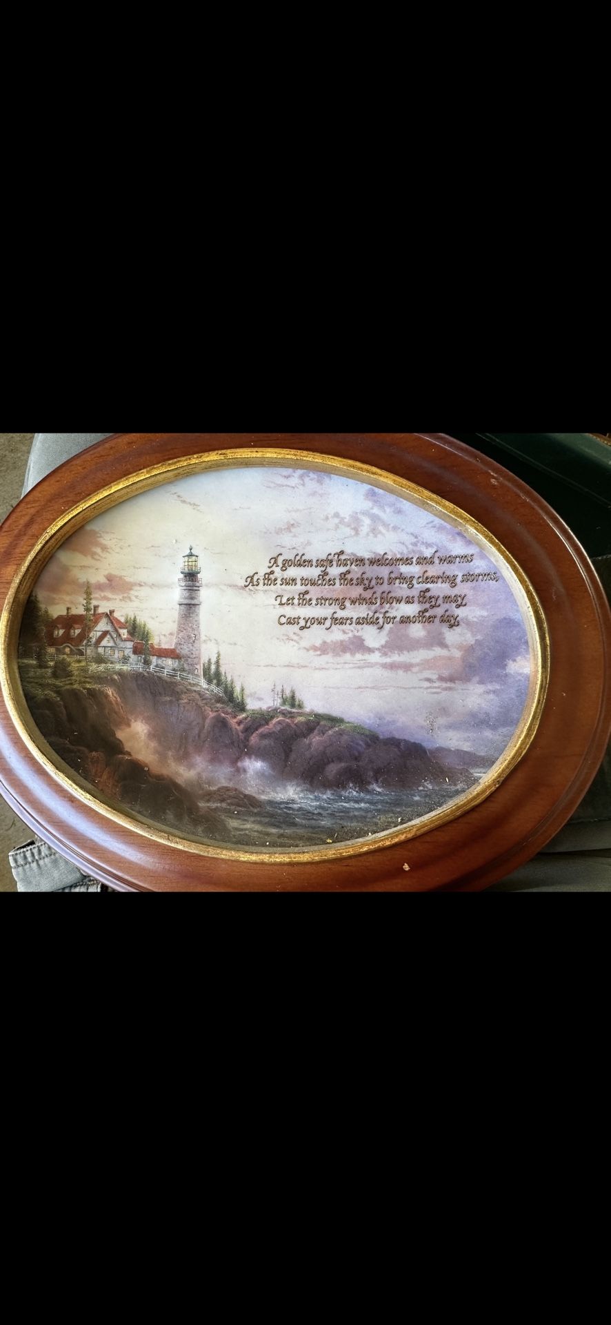 Vintage Thomas Kinkade Lighthouse Plate