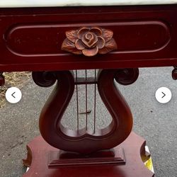 Victorian 1950S Nightstands Or End Tables With Marble Top