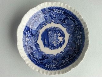 Mason Vista pattern fruit bowl/blue