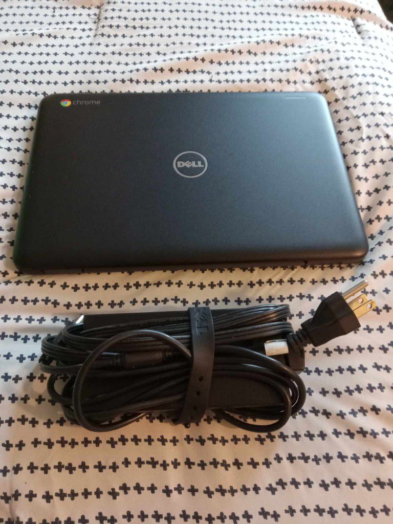 Chromebook Dell Laptop/W Charging Cable Cord.
