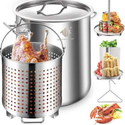 NEW IN BOX! 40QT Stainless Steel Stockpot & Turkey Fryer Kit 🔥