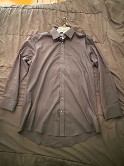Men’s Stafford Fitted Dress Shirt – Size 16 (32/33) – Black