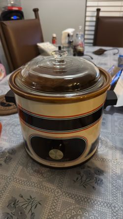 Vintage Slow Cooker with Glass Lid