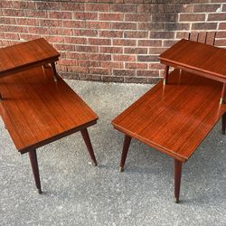 2 Vintage End Side Tables