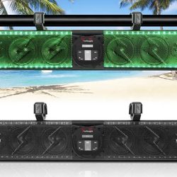 StarknightMT 26 Inch UTV Sound Bar TWS Bluetooth Speaker Golf Cart Sound Bar,Waterproof SxS Soundbar with Lightning RGB Lights 6-Speaker Compatible wi