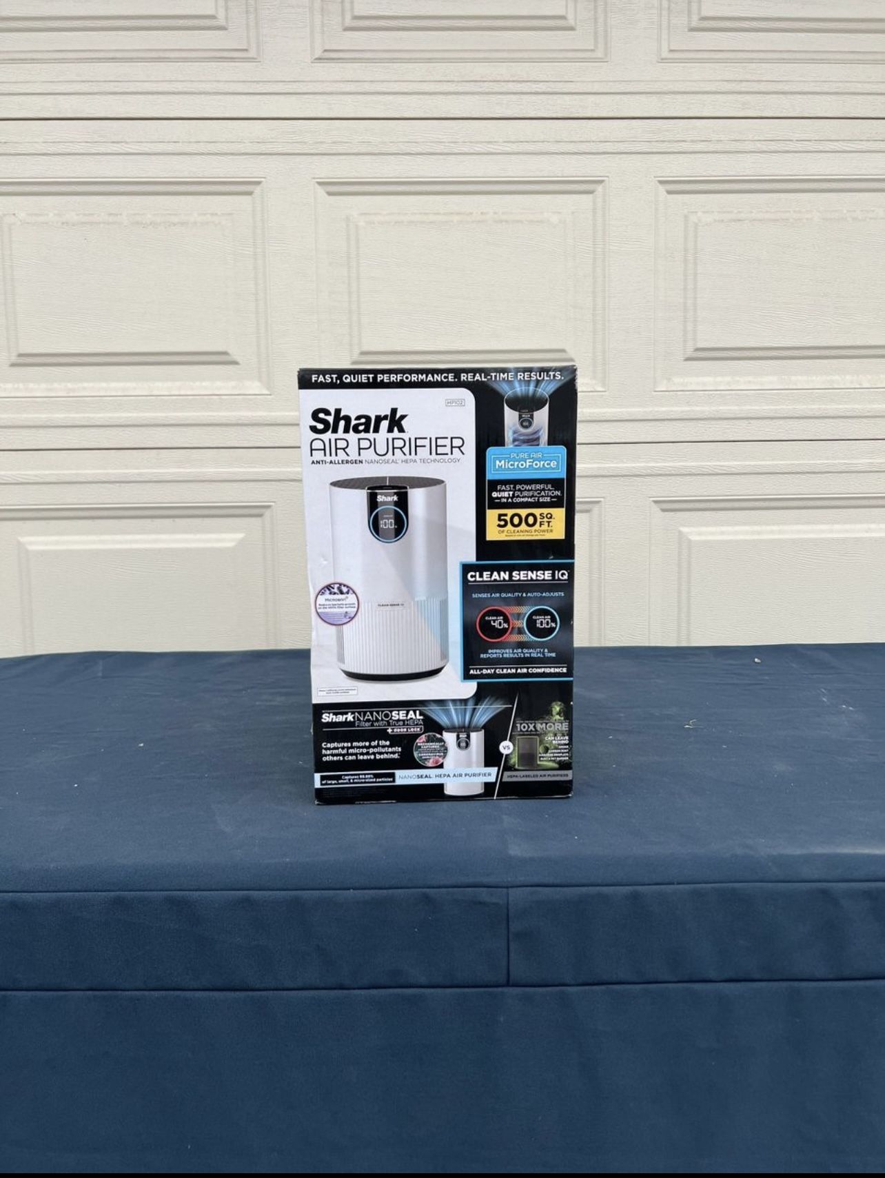 Shark 500 sq. ft. HEPA - True Console Air Purifier in Whites with Nanoseal, Cleansense IQ, Odor Lock, HP102