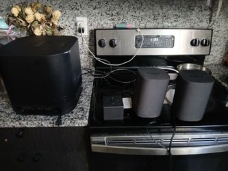 Ruku wireless system 2 speakers and sub woofer