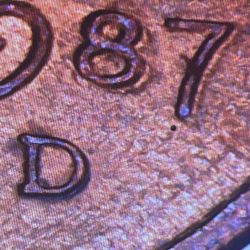 1987 D Error Penny Doubling On Front And Back