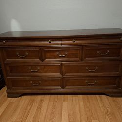 Long Dresser And Armoire 