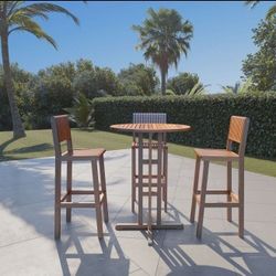 BRAND NEW 4 Piece High Too Bar Set - 100% FSC Solid Wood | Ideal Furniture Set For Outdoor
