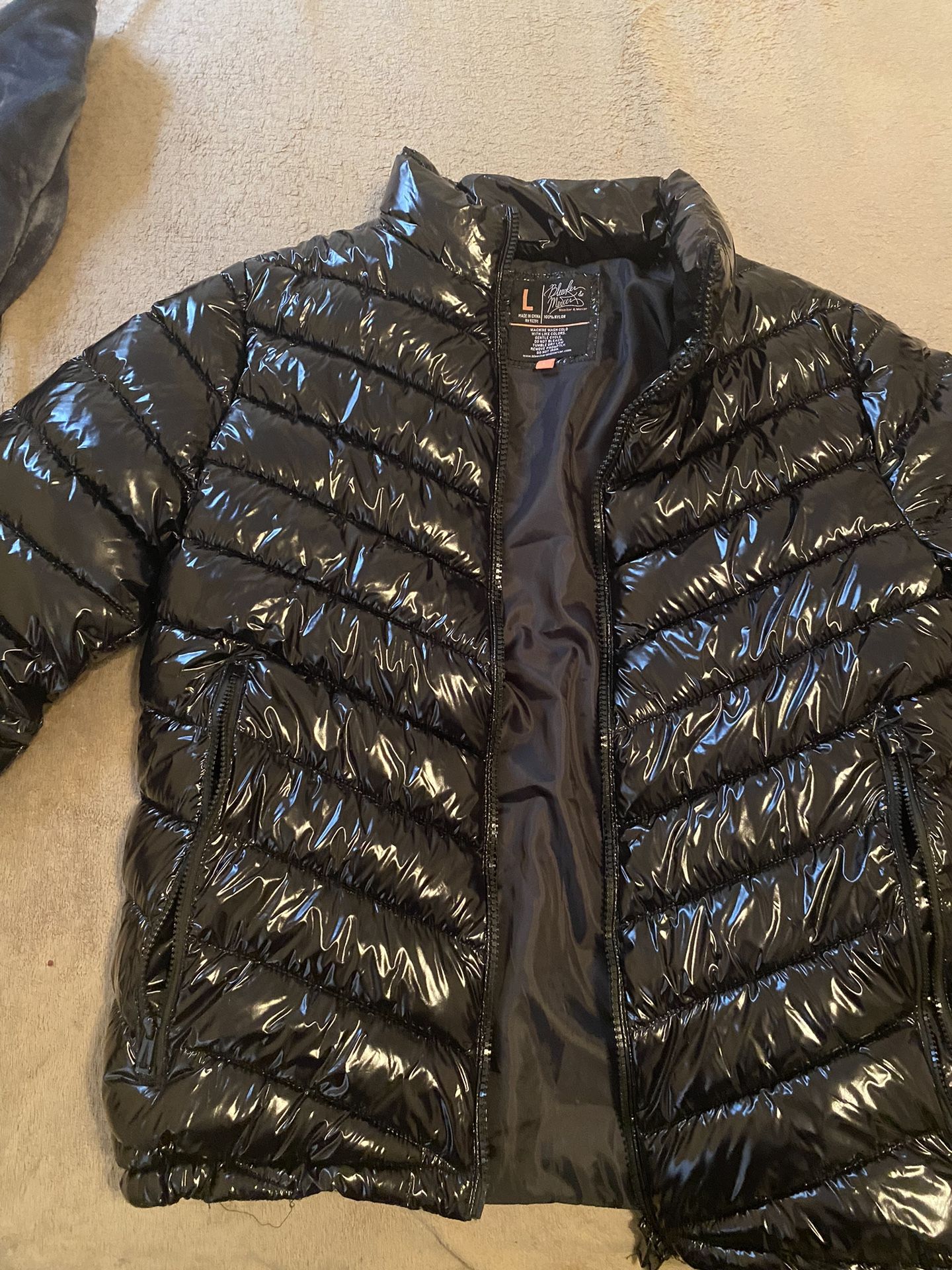 MENS BLEECKER & MERCER BLACK PUFFER JACKET