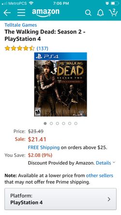 PS4 game walking dead season 2