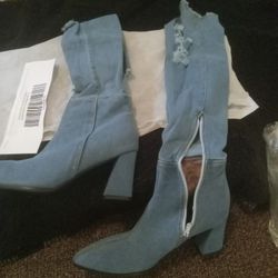 Mad Max Knee High Jean Boots