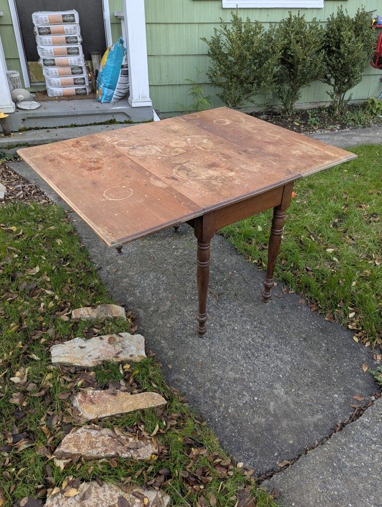 Hardwood Drop Leaf Table Dining, Work, or Crafting