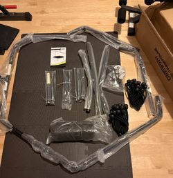 NEW 48" Silent Mini Fitness Trampoline with Adjustable Handle Bar Rebounder Cardio