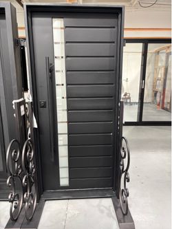 Wrought Iron Door With Openable Window