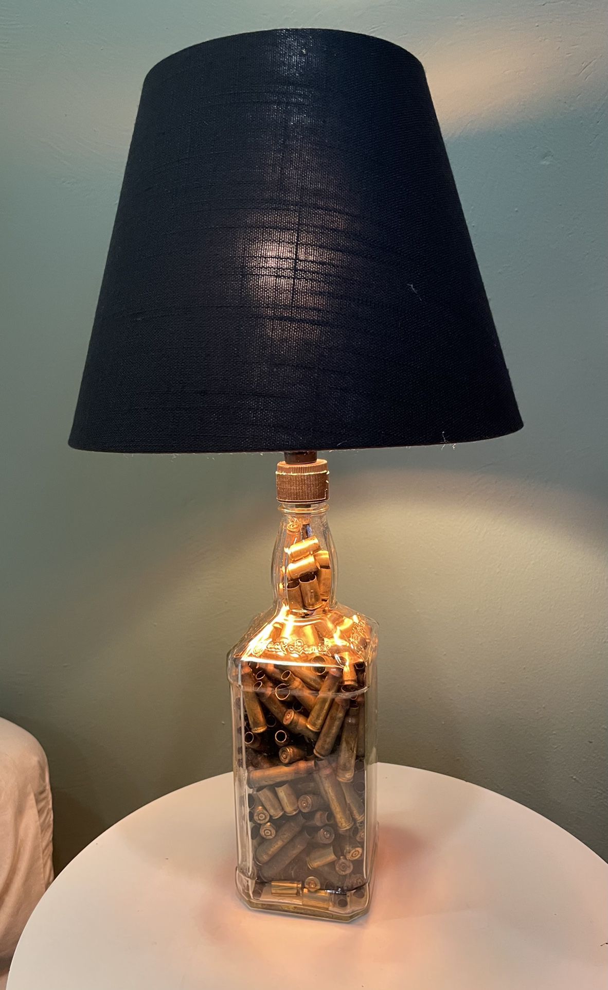 Brass Filled Bottle Lamp