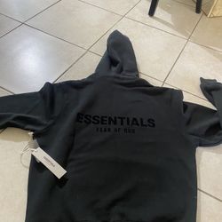Hoodie Essentials Black And Grey