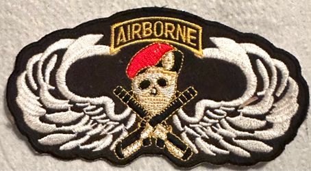 Airborne Skull& Crossbones Paratrooper Wings Patch Military Igsignia Patch