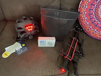 Brand New  Basket, Helmet , & Lights