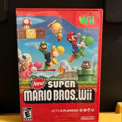 New Super Mario Bros Wii for Nintendo Wii video game console system brothers Luigi brothers