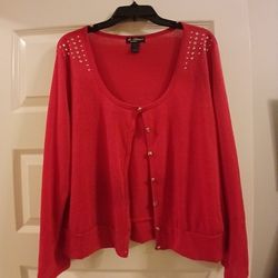 Red cardigan 