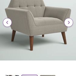 Super Cute Light gray Armchair (Decorative Use Only) x2