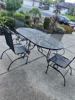 Wrought iron dinning set