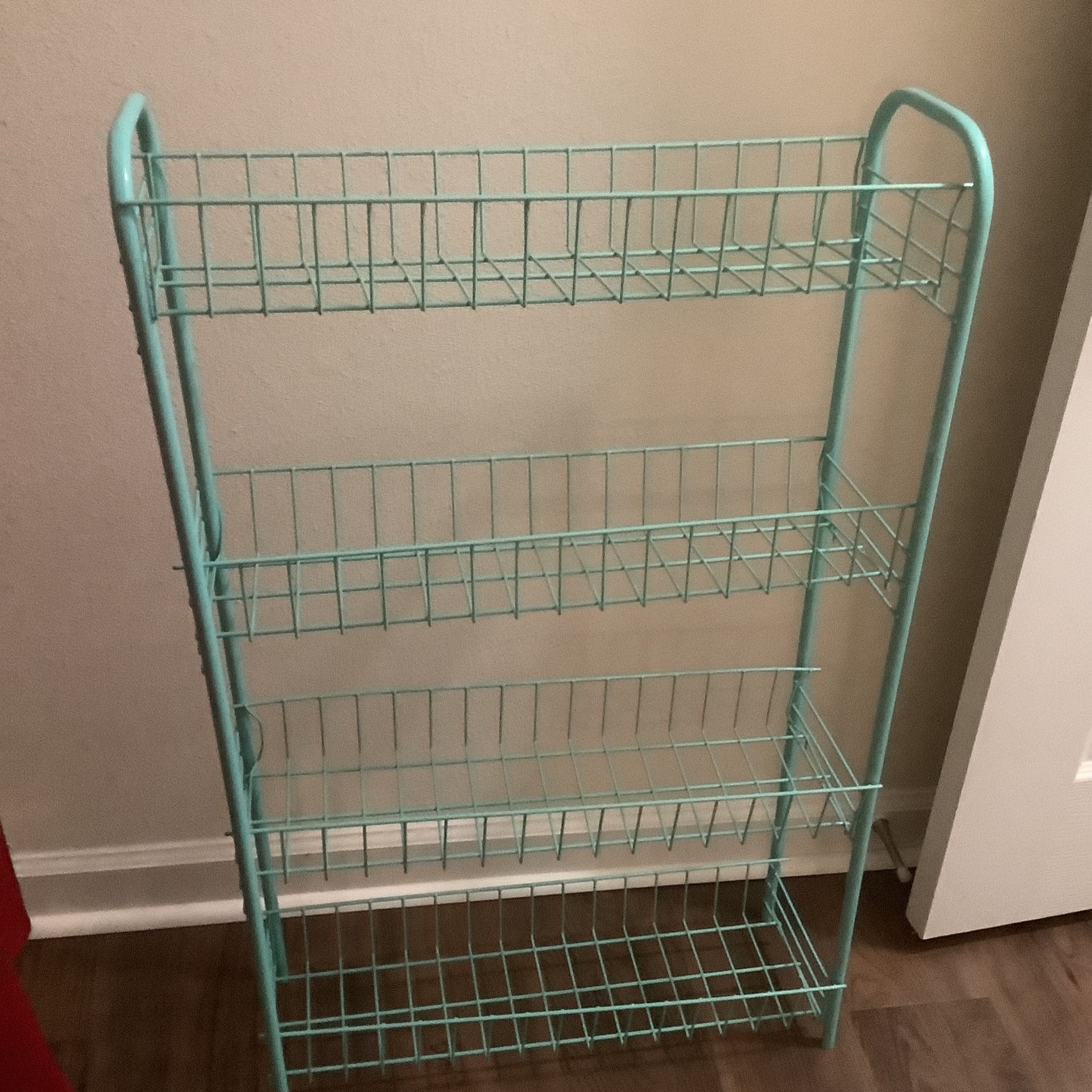 Metal shelves
