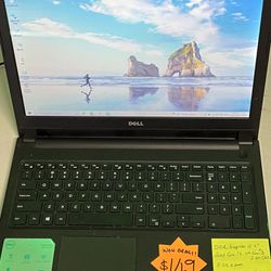 Dell Inspiron 3000 Series 15.6”  Intel Core i3-7th Gen@ 2.40Ghz, 8gb Ram, 128gb SSD, Win 10 Office Charger 