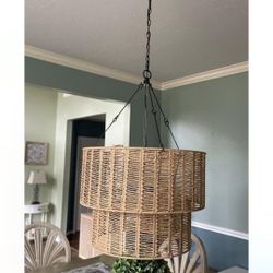 Rattan Chandelier 