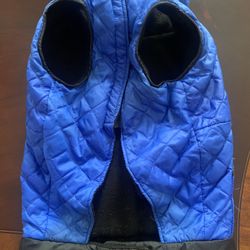 Blue Guilted Medium Dog Coat