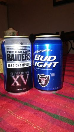 Bud light commemorative raiders super bowl 1980 2.50 each.