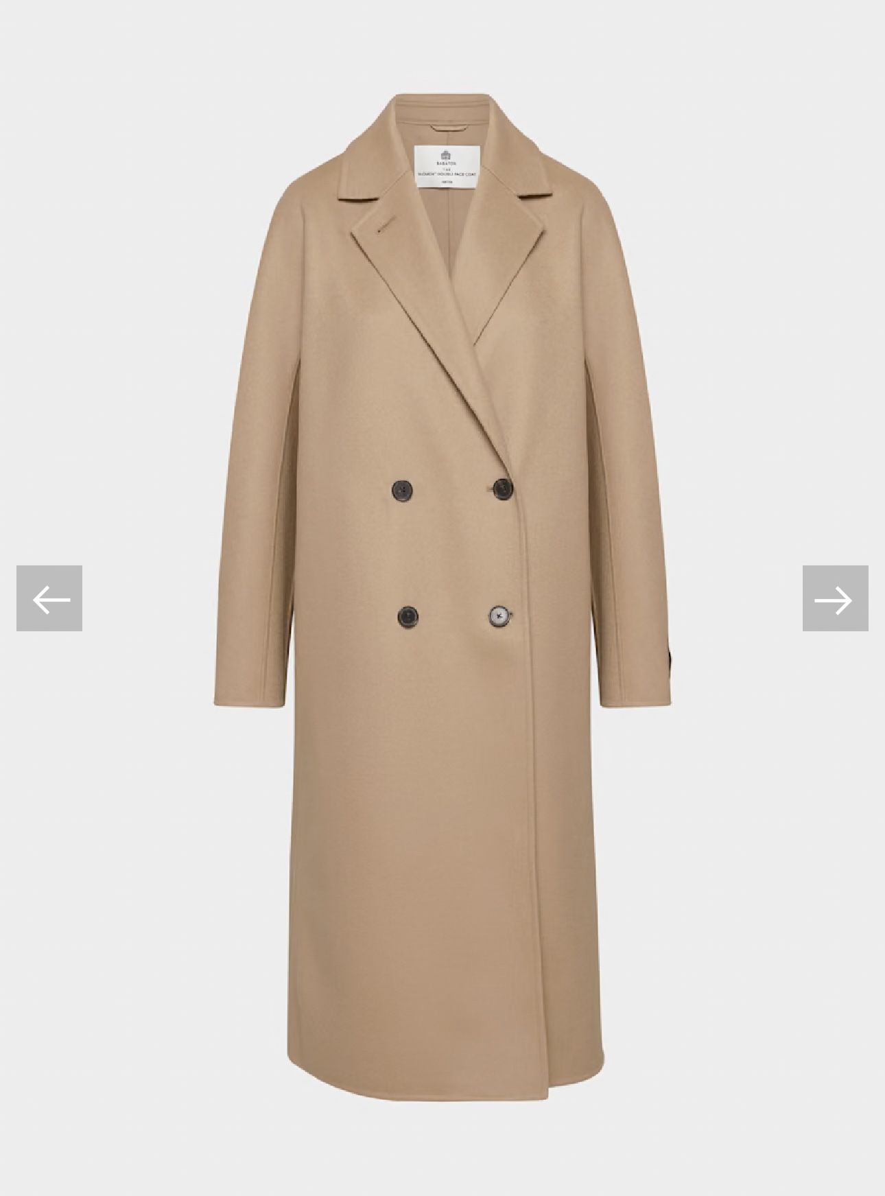 Aritzia Babaton Slouch Double Faced Wool Coat Bronze Camel
