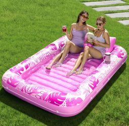 Inflatable Tanning Pool Lounger Float, Size XL, Hot Pink - BRAND NEW