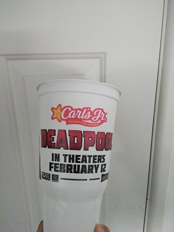 Deadpool cup. Carl's jr