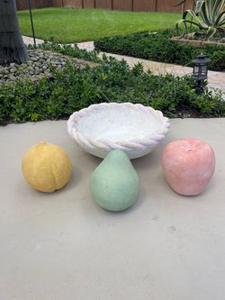 Decorative Ceramic Fruit Set with Bowl