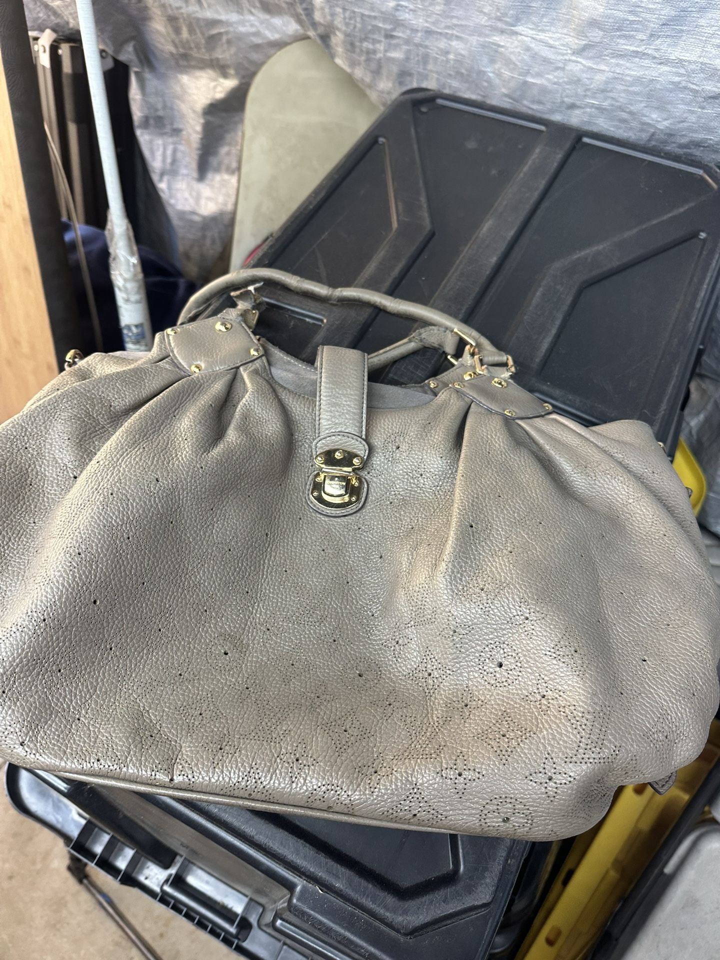 Vintage Louis Vuitton Taupe Hobo Bag Authentic Need Restoring 