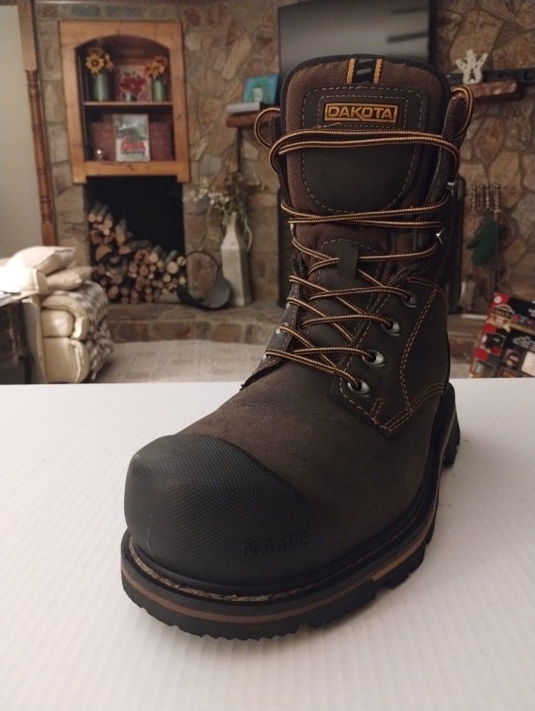 (Size-11W) Like New, Dakota 8" Men's Work Boots 8537 Aluminum Toe Composite Plate Quad
